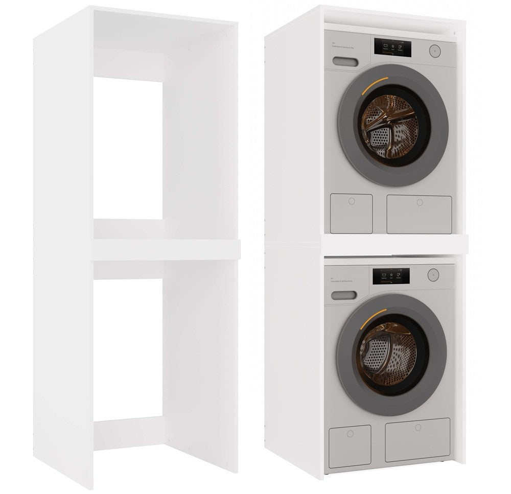 Wasmachine Wasdrogerkast wit